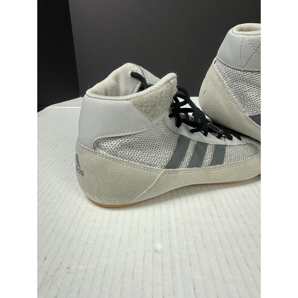 Adidas HVC 2 Wrestling Shoes Mens 8 AC7502 Gum Sole Silver Sneakers - Picture 2 of 11
